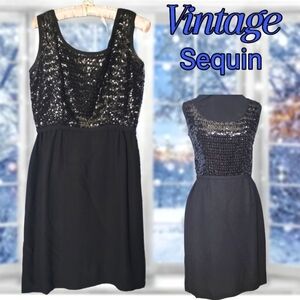 Vintage 1950/1960's sequin top cocktail dress
